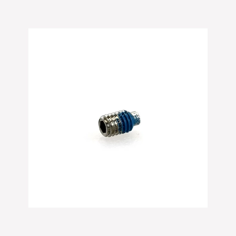 Screw, M3 x .5mm x 5mm, SS, Socket Set Dog Point, Nylock Patch