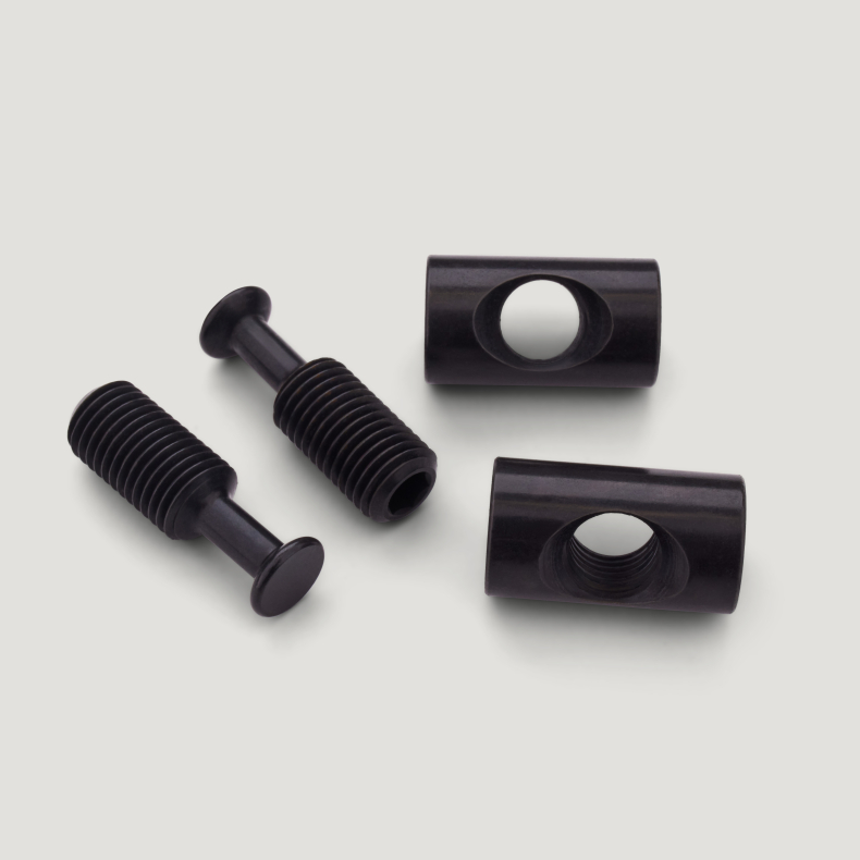 Kit: 2021 Transfer Saddle Clamp Hardware: Bolt &amp; Barrel Nut, Pair