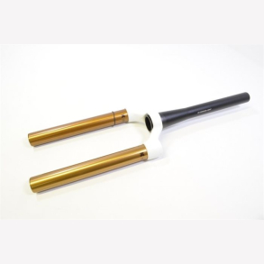 Service Set: 2020 32 27.5 & 29in 80-100 SC Kashima Fox Gloss White Alum 14mm OS (44 Rake) 1.5 Taper CSU