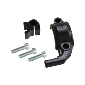 Left Master cylinder matte black clamp and screws (Sram MixMaster)