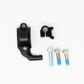 Right master cylinder matte black clamp and screws (Sram MixMaster)
