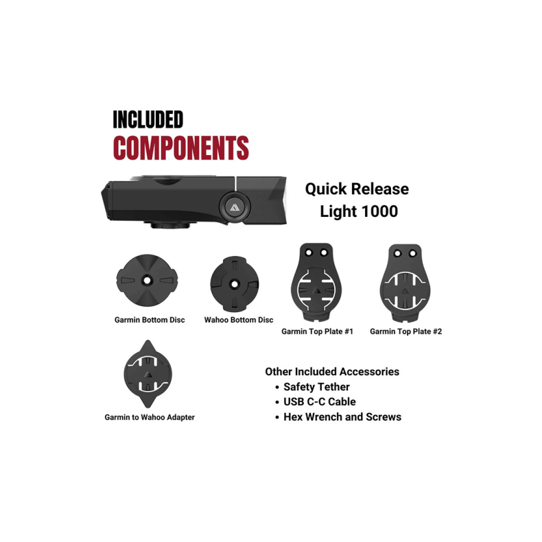 KOM Cycling Quick Release Light 1000