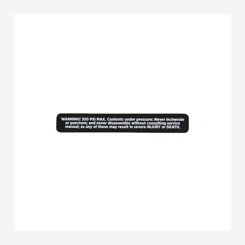 Decal: 350 PSI Max Eyelet Decal, with Warning