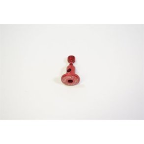 Damping Adjust Part: Knob, RD Adjust [.925 TLG, .560 OD] w/ Hole, Al 7075, Red Ano III
