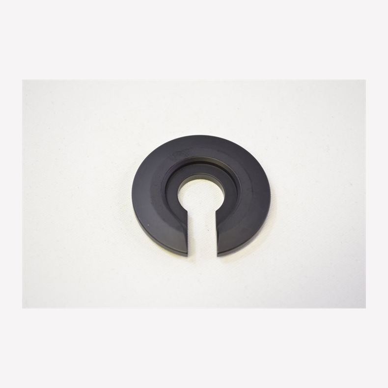 Spring Retainer: Slotted [1.350 Perch, 9mm Shaft] Al 6061, Black Ano III
