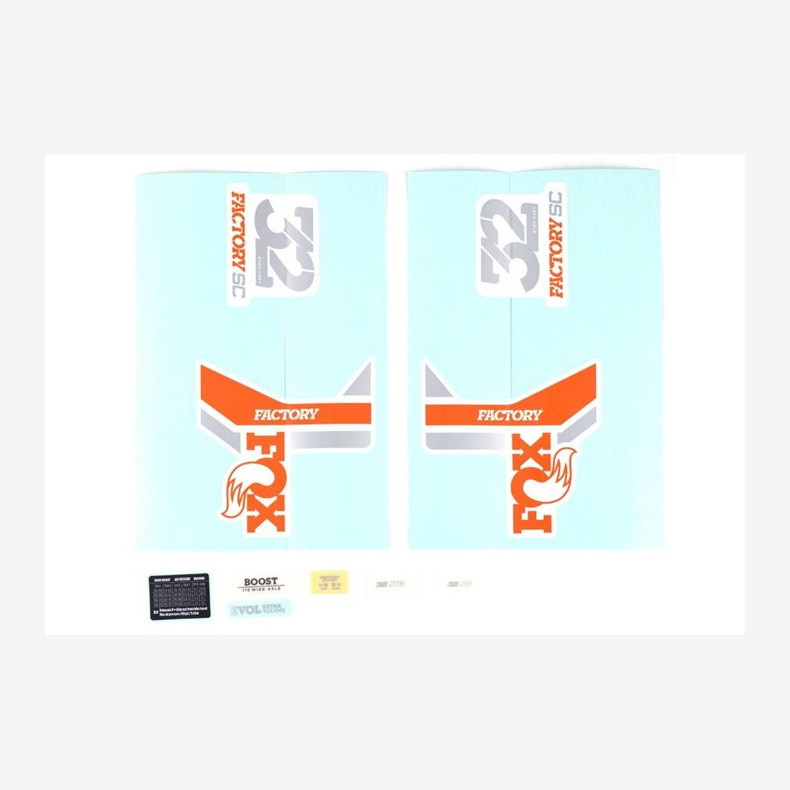 Decal Kit: 2018, 32 SC, F-S, Orange/White Logo, Gloss White Background