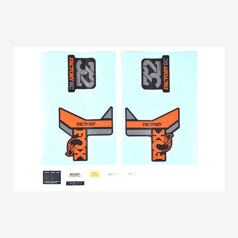 Decal Kit: 2018, 32 SC, F-S, Orange/Black Logo, Matte Black Background