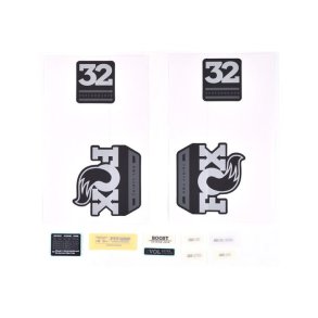 Decal Kit: 2018, 32, P-S, Gray Logo, Matte Black Background