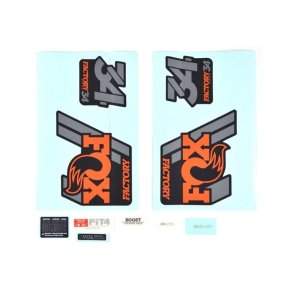 Decal Kit: 2018, 34, F-S, Orange Logo, Matte Black Background