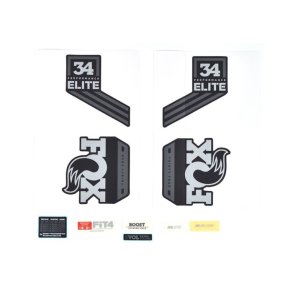 Decal Kit: 2018, 34, P-Se, Gray Logo, Matte Black Background