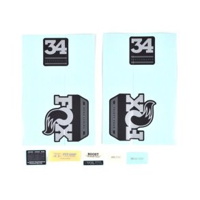 Decal Kit: 2018, 34, P-S, Gray Logo, Matte Black Background