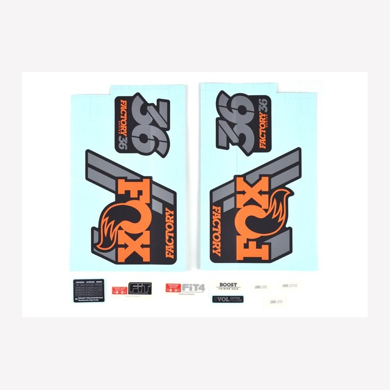 Decal Kit: 2018, 36, F-S, Orange Logo, Matte Black Background