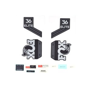 Decal Kit: 2018, 36, P-Se, Gray Logo, Matte Black Background