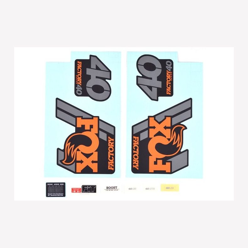 Decal Kit: 2018, 40, F-S, Orange Logo, Matte Black Background