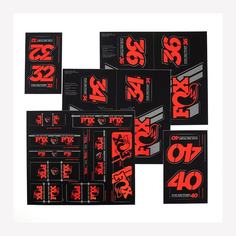 FOX Decal 2019 AM Heritage, Fork and Shock Kit, Red