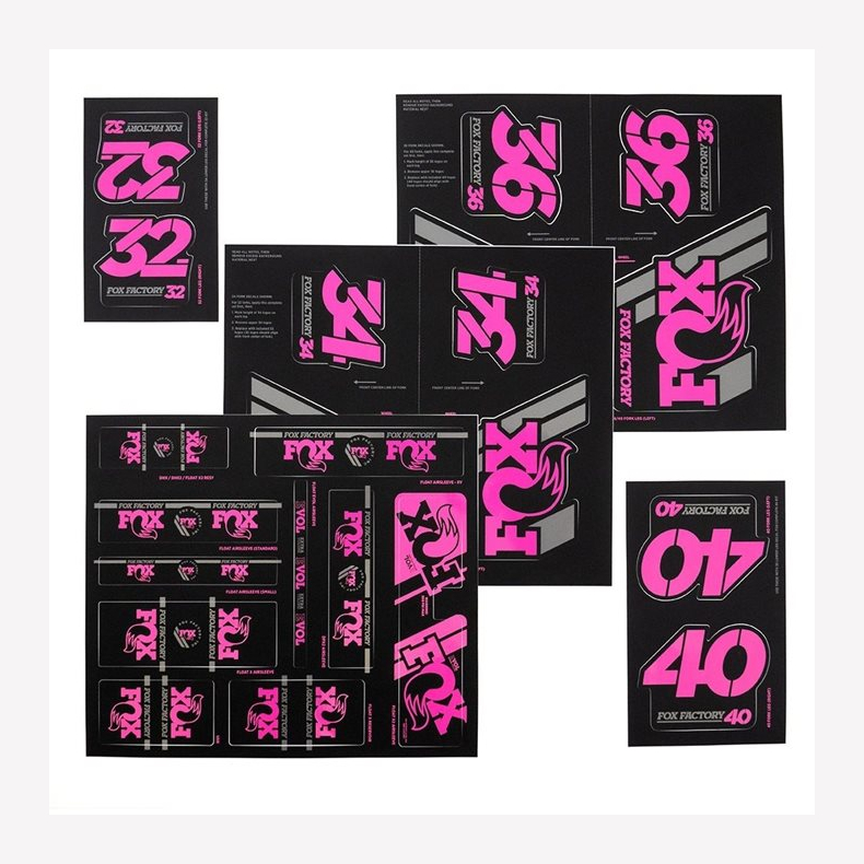 FOX Decal 2019 AM Heritage, Fork and Shock Kit, Pink