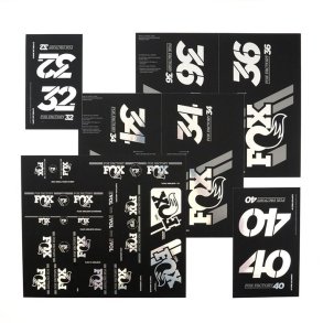 FOX Decal 2019 AM Heritage, Fork and Shock Kit, Chrome