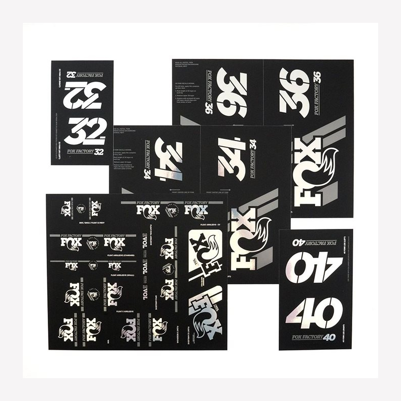 FOX Decal 2019 AM Heritage, Fork and Shock Kit, Chrome