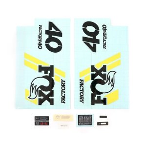 Decal Kit: 2019, 40, Factory 27.5/26, BLK/Ylw logo, for Shiny Orange Lowers