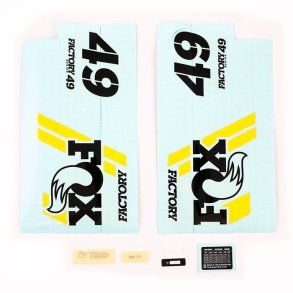 Decal Kit: 2019, 40, Factory 29, BLK/Ylw logo, for Shiny Orange Lowers