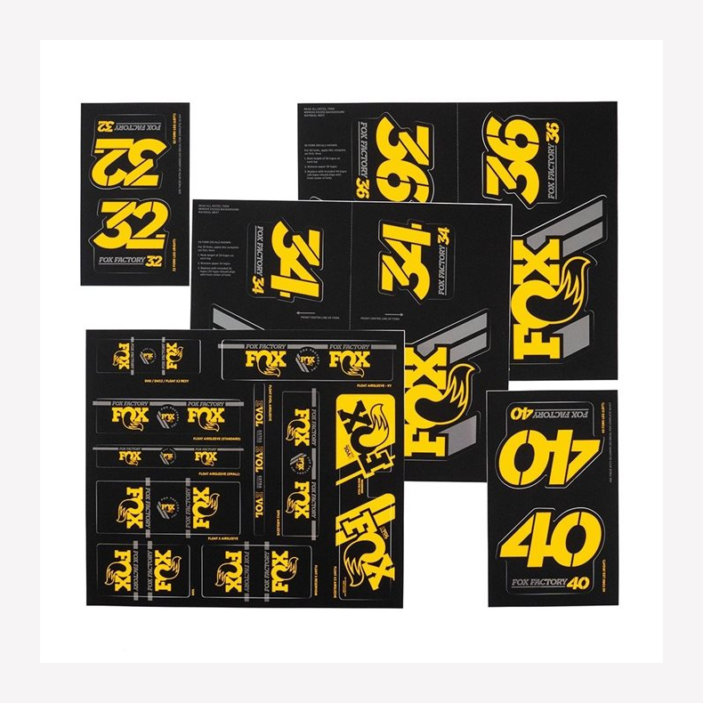 FOX Decal 2019 AM Heritage, Fork and Shock Kit, Yellow