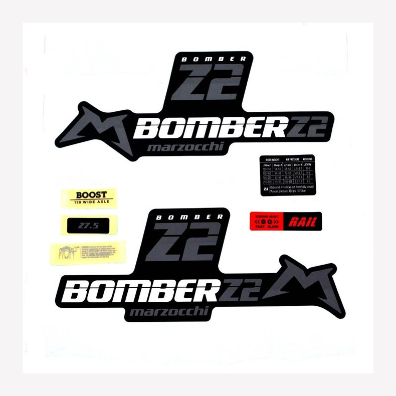 Decal Kit: Marzocchi 2020, Z2, Std/Matte Blk