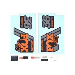 Decal Kit: 2020, 36, F-S, Orange Logo, Matte Black Background