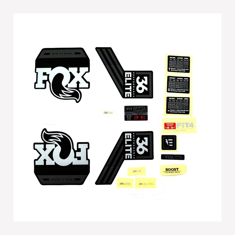 Decal Kit: 2020, 36, P-Se, Gray Logo, Matte Black Background