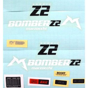 Decal Kit: Marzocchi 2020, Z2, Gloss/Clear, for Gloss Red Lowers