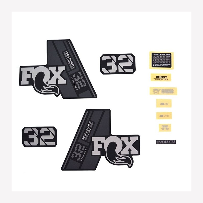 Decal Kit: 2021, 32 SC, P-Se, Gray Logo, Matte Black Fork