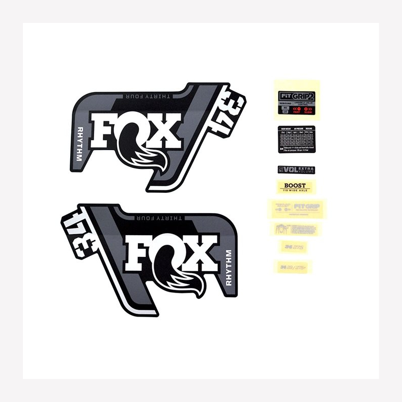 Decal Kit: 2021, 34, Rhythm, Gray Logo, Rhythm Fork