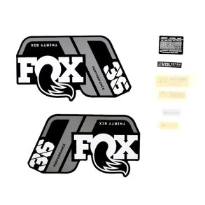 Decal Kit: 2021, 36, P-S, Gray Logo, Matte Black Fork