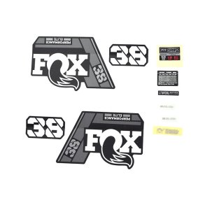 Decal Kit: 2021, 38, P-SE, Gray Logo, Matte Black Fork