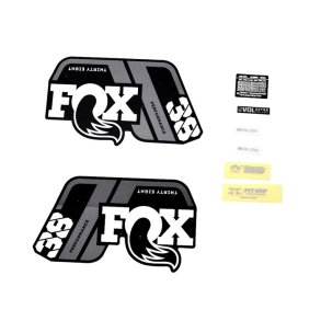 Decal Kit: 2021, 38, P-S, Gray Logo, Matte Black Fork