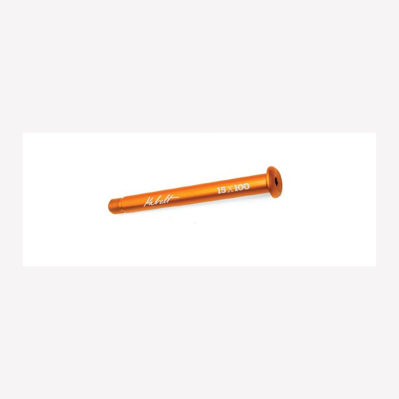 Axle Assembly: 15 X 100mm Kabolt, Orange Ano