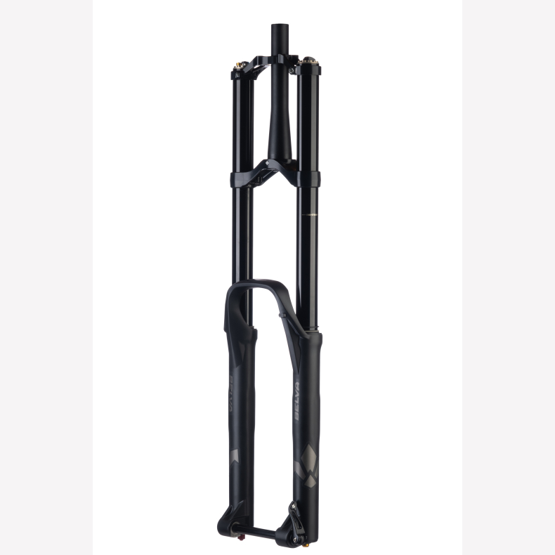 BELVA (DUAL CROWN) 27.5"+ / 29" Matte Black "160-180 (Internally Adj.) set at 180mm travel" Rake 43