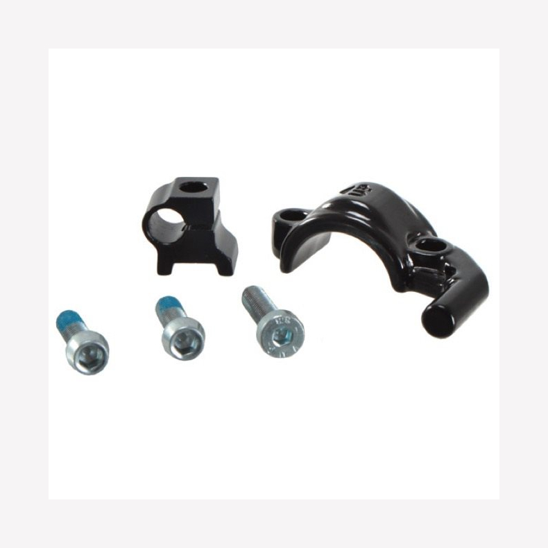 Right master cylinder glossy black clamp and screws (Sram MixMaster)