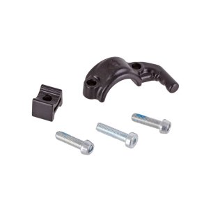 Left Master cylinder matte black clamp and screws (Shimano I-spec b MixMaster)